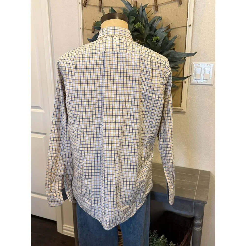 BANANA REPUBLIC Soft Wash Cotton Button Down Shirt Men size 16 -16 1/2 L